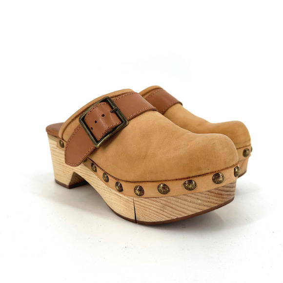 Free People Womens Culver City Leather Platform Clogs Size 37/US 6.5 Boho Hippie - Picture 2 of 10
